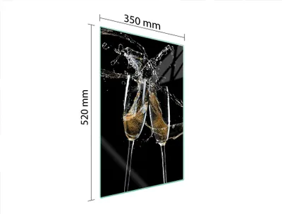 Produktbild von Glasschneidebrett 35x52 Wein