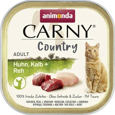 Produktbild von Animonda Cat Schale Carny Country Adult 2x100g | Huhn, Kalb + Reh