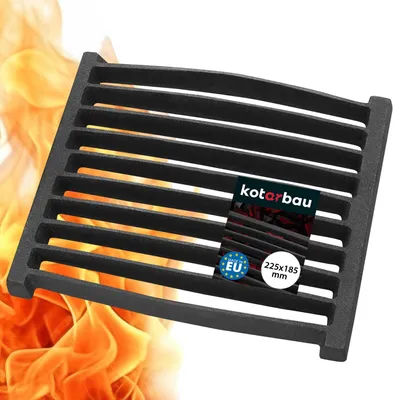 Produktbild von KOTARBAU Kaminrost 22 x 18 cm Kaminofen Ascherost Tafelrost Rost Ofengitter Kamin Ersatzteile Zubehör Gussrost Ofenrost Grillkamin Eckig Eckrost