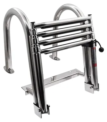 Image de Échelle de bateau pliable à 4 marches – Échelle télescopique en acier inoxydable pour piscines