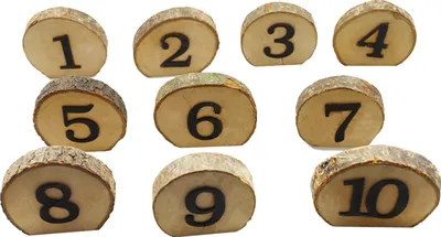 Produktbild von 1-10 Holztischnummer Rustikale Party Hochzeitsdekoration Zahlenbloecke fuer Hochzeitsempfang und Tischdekoration