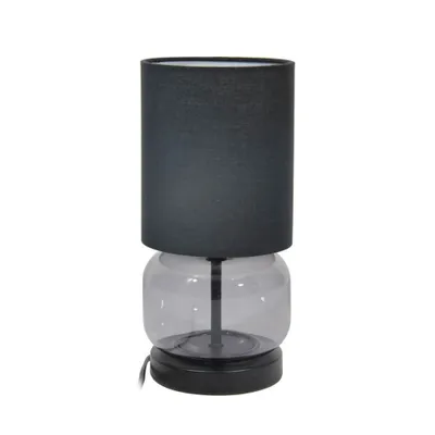 Zdjęcie produktu dla Lampa stołowa klosz z tkaniny Dorme czarna 1xE27x40W tkanina wym:28x13,5x13,5cm IP20 Italux