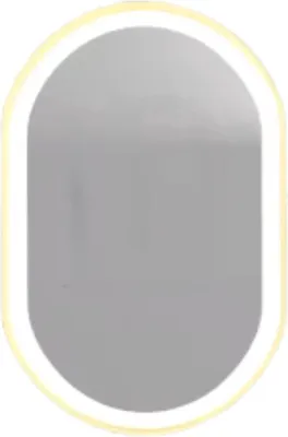 Obrázok produktu pre Kúpeľňové zrkadlo LED Valora - S osvetlením - Zlatý rám - Stmievateľné - Make-up - Oválne zrkadlo - Proti zahmlievaniu - 50x80?cm