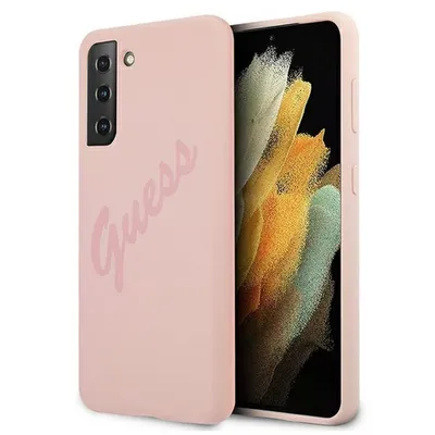 Obrázok produktu pre Guess Guhcs21Mlsvspi S21+ G996 Ružové/Ružové Pevné Puzdro Script Vintage