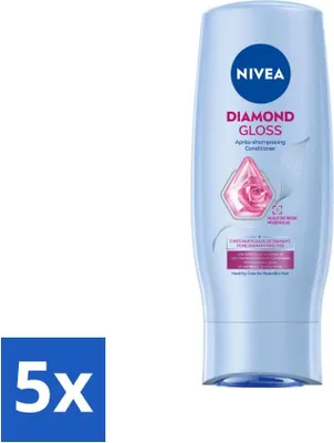 Zdjęcie produktu dla NIVEA - Diamond Shine Conditioner - Odżywka w kremie - Nadaje połysk - 200 ml - Value pack - 5 szt