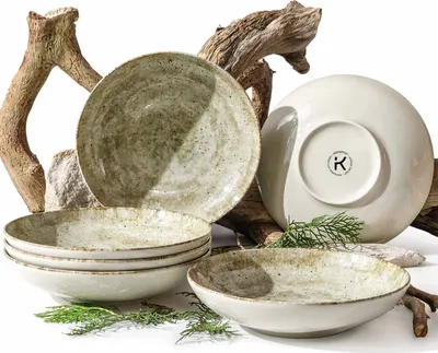 Obrázek produktu pro KONSIMO sada talířů ERATO, vyrobená v EU, (6-dílná), pro 6 osob, porcelán, vhodné do myčky, vhodné do mikrovlnky, 6x polévkový talíř