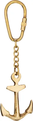 Produktbild von Anker Schlüsselanhänger aus Messing – 11x3,5cm Klassische Nautische Dekoration