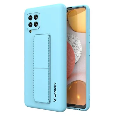 Produktbild von Wozinsky Samsung Galaxy A42 5G Silikonhülle mit Ständer Lichtblau
