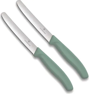 Produktbild von Victorinox | Tafelmesser Swiss Classic | 2 Stück | Mintgrün | Swiss Made | ideal auch als Frühstücksmesser