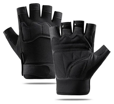 Immagine prodotto di Guanti da ciclismo estivi, taglia M, con dita corte, palmaggio antiscivolo e imbottitura. Guanti traspiranti da mountain bike e da corsa, colore nero