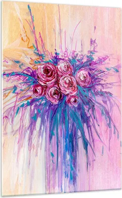 Produktbild von Bilder auf glas - Einteilig - Blumenstrauß Blumen Rosen - 70x100cm - Glasbilder - Wandbilder - Bilder - Wanddekoration aus Glas - Glas Bilder - Wandbild auf Glas - GPA70x100-4465