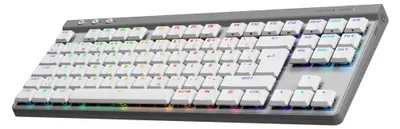 Obrázek produktu pro Logitech G G515 LIGHTSPEED TKL, Kabelový a bezdrátový, RF bezdrátové + Bluetooth, Mechanický spínač, QWERTY, RGB LED, Bílá