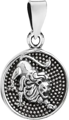 Produktbild von 14,7mm Kettenanhänger Löwe 925 Silber Horoskop Sternzeichen Zodiak Anhänger