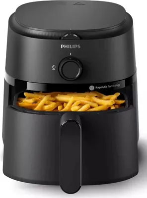 Produktbild von Philips Fritteuse der Serie 1000 NA120/00, Einzelgert, 4,2 l, Standgert, 1500 W, Heiluftfritteuse, Schwarz