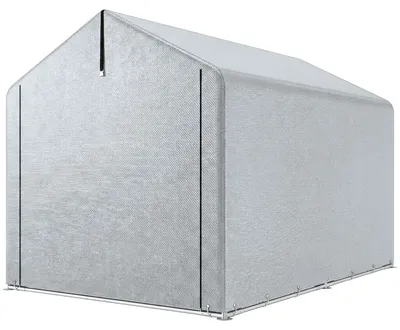 Productafbeelding van Outsunny garage-tent, 2,2 x 1,6 m, waterdicht, apparatuur tent met rolluik, zadeldak