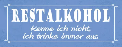 Produktbild von vianmo Blechschild 10x27 cm Restkenne ich nicht