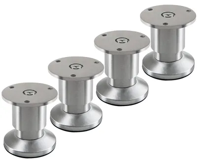 Produktbild von SOTECH Möbelfuß Alpha 50 mm Alu gebürstet – runder Schrankfuß, Aluminium (4 Stück)