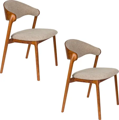 Produktbild von Dutchbone Babington Esszimmerstuhl Walnussfarbe - 2 er Set