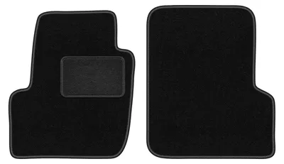 Produktbild von Velours-Fußmatten Vorne passend für Jeep Wrangler TJ (SUV, Bj. 1996-2006) –  schwarz, passgenau, mit Befestigungen set 2 Stk. - STANDARD
