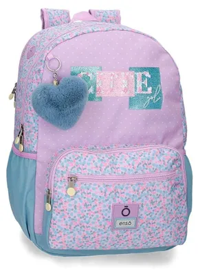 Image de Sac à dos pour fille, couleur violet, avec compartiment pour ordinateur portable, multifonctionnel, 15 litres, idéal pour l'école