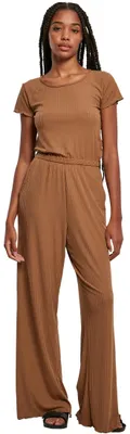 Immagine prodotto di Urban Classics - Tuta a gamba larga a costine da donna darktaupe - S