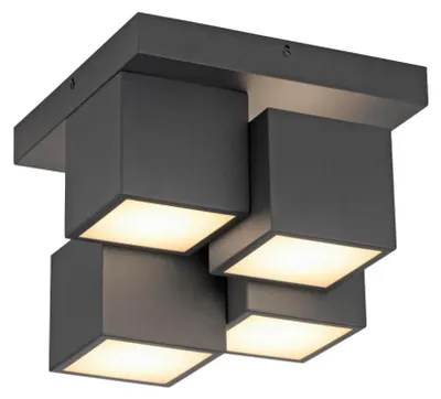 Produktbild von JUST LIGHT TETRIS LED Deckenleuchte Warmweiss 17W schwarz 14114-18