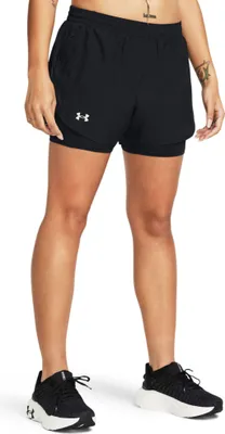 Produktbild von Under Armour Fly By 2-in-1 Kurze Hose Schwarz XL Frau Schwarz XL