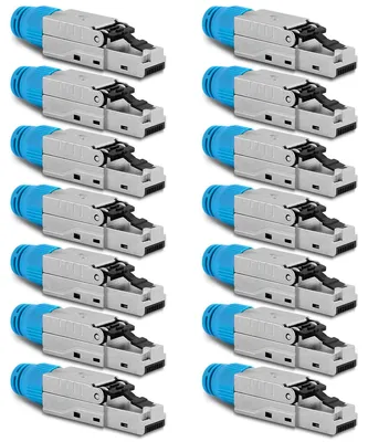Produktbild von Netzwerkstecker Cat8 CAT8.1 RJ45 Stecker 14 Steckverbinder werkzeuglos geschirmt