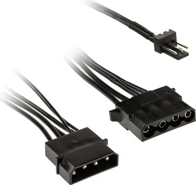 Image de Kolink Câble adaptateur 3 broches vers 2x 4 broches Molex, noir