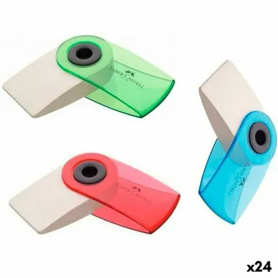 Image de Gomme Faber-Castell Sleeve Mini étui Coloré 24 pièces