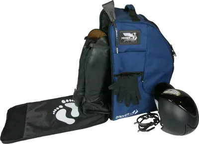 Produktbild von Reitstiefelrucksack/Reitstiefeltasche/Stiefeletten Taschen Deluxe mit Helmfach für Reitstiefel in vielen Farben