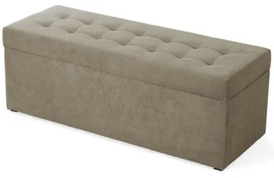 Produktbild von MG Design Polsterhocker Grün 45x120 cm - Stauraum 140L, bis 300 kg, stabil & pflegeleicht, für Wohnzimmer, Schlafzimmer & Flur