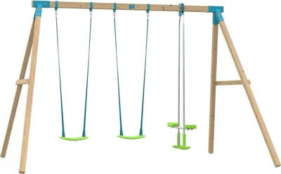 Produktbild von Schaukelgestell mit 2 Schaukeln ANTHÉMIS Braun H243cm