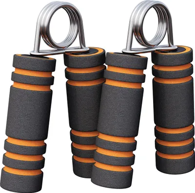 Produktbild von GORILLA SPORTS® Fingerhantel - 2er Set, verchromte Federringe, Schaumstoff Griffpolsterung - Handtrainer, Handmuskeltrainer, Fingertrainer, Grifftrainer, Unterarmtrainer, Griffkraft Trainer