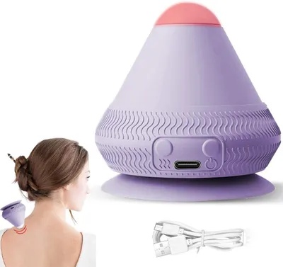 Produktbild von Massageball Elektrisch, Triggerpunkt Drücker Vibrierende Heizung, Massagegerät Massage Balls mit Saugnapf
