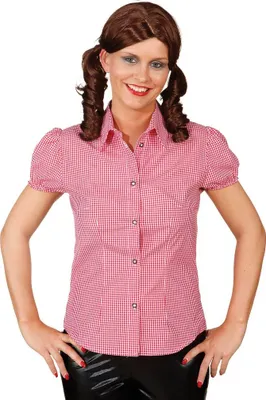 Produktbild von Bluse rot-weiß kariert, Größe:44