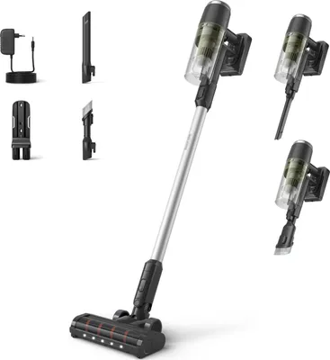 Produktbild von Philips Akku-Staubsauger Serie 3000 XC3033/01 Schwarz-Grün, 60 Minuten Laufzeit