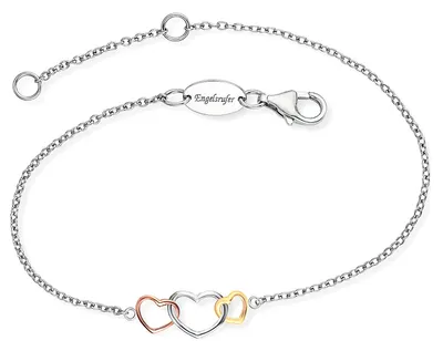 Produktbild von Engelsrufer Armband Damen 3 Herzen Silber Gold Rosé ERB-WITHLOVE-03