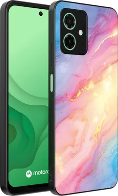 Obrázek produktu pro Smartphonica Pouzdro na telefon vhodné pro Motorola Moto G54 s duhovým třpytivým mramorovým potiskem - TPU zadní kryt Pouzdro Rainbow Glitter Marble Design