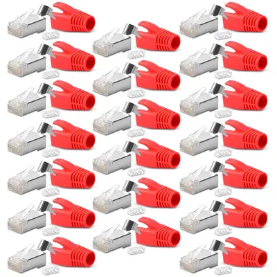 Produktbild von 20x Netzwerkstecker CAT7 CAT6 CAT6A RJ45 Netzwerk Stecker vergoldete Kontakte
