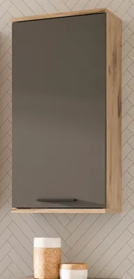 Produktbild von Bad Hängeschrank "Tomaso" Eiche und grau Badschrank 37 x 77 cm, Soft-Close