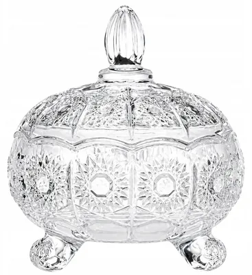 Produktbild von Excellent Houseware Bonbonniere mit Deckel - transparentes Dekoglas - 12 x 13 cm - Bonbonglas