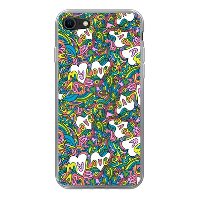 Produktbild von MuchoWow® Handyhülle Schutzhülle Hülle für iPhone SE 2022 Mädchen - Liebe - Muster - Liebe - Kinder - Kinder Silikon Softcase Handy Hülle - Schutzhülle