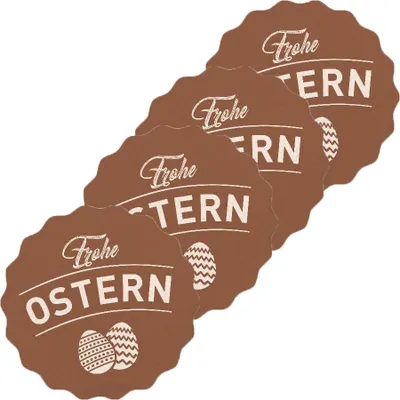 Produktbild von Itenga 50er Set Sticker Frohe Ostern braun