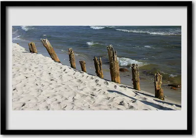 Produktbild von Bild 100x70 MDF-Rahmen Wandkunst Strand Meer Landschaft