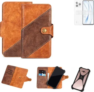 Produktbild von K-S-Trade Handyhülle Schutzhülle Bookstyle Case Wallet-Case kompatibel mit Lava Yuva 3 Cover Klapphülle Kantenschutz Smartphone dunkelbraun braun