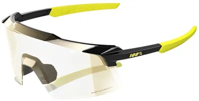Produktbild von 100% Aerocraft Gloss Metallic Black/Photochromic Lens Fahrradbrille