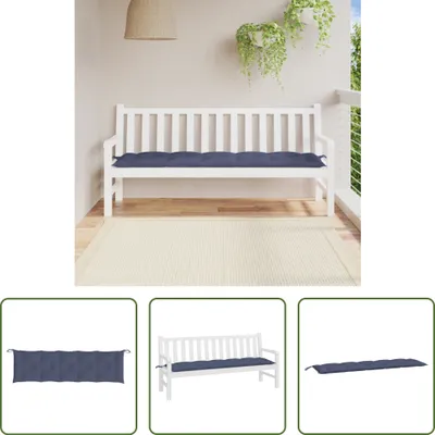Produktbild von The Living Store Gartenbank-Auflage Marineblau 180x50x7 cm Oxford-Gewebe