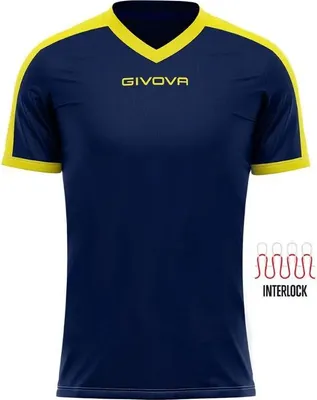 Image de T-shirt de sport Givova Revolution Bleu-jaune Bleu 2xl