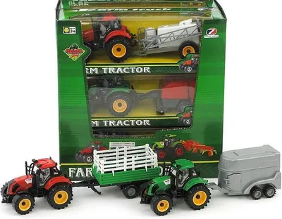 Image de Tracteur avec machines agricoles ou remorque MIX